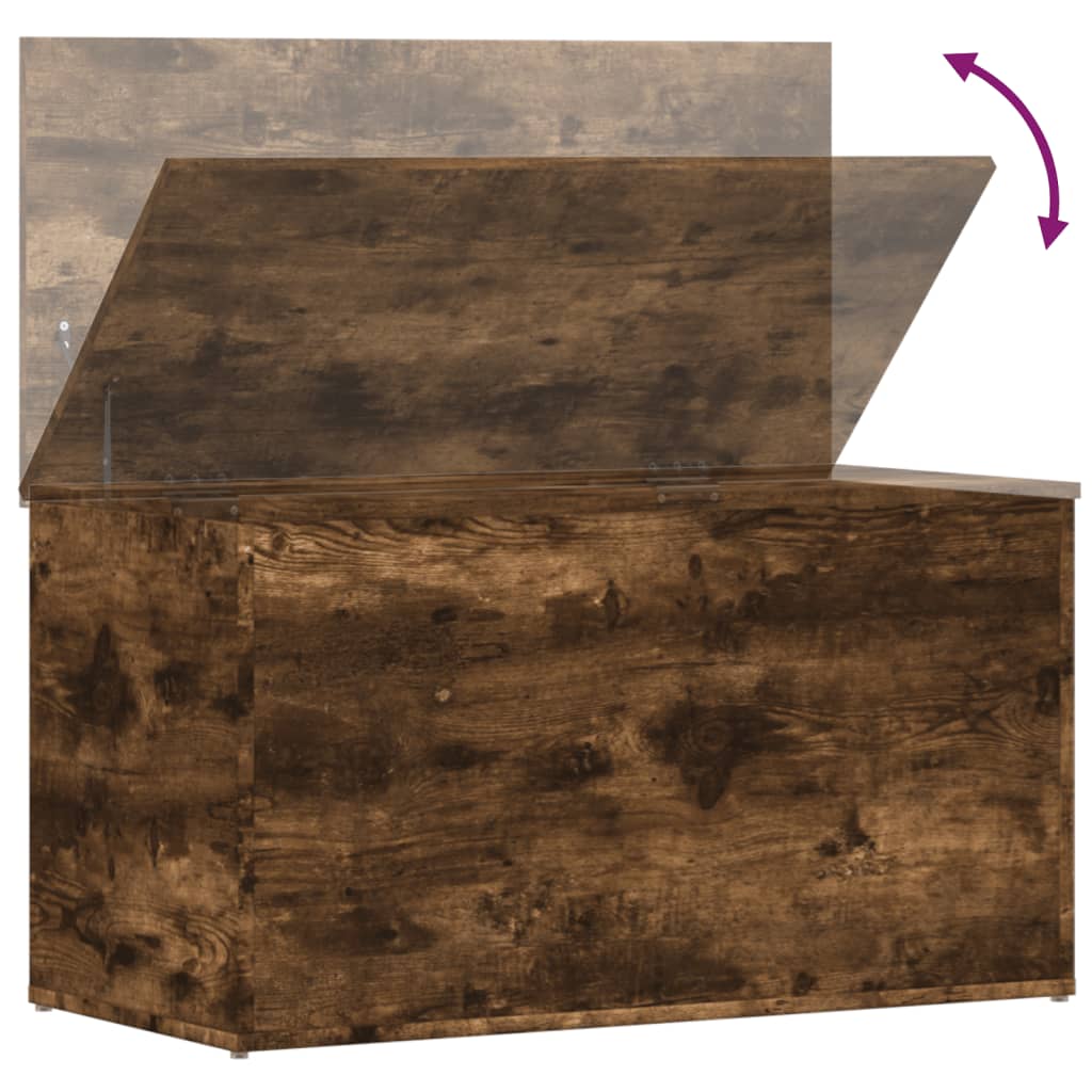 Oppbevaringskiste Røkt Eik 84x42x46 cm