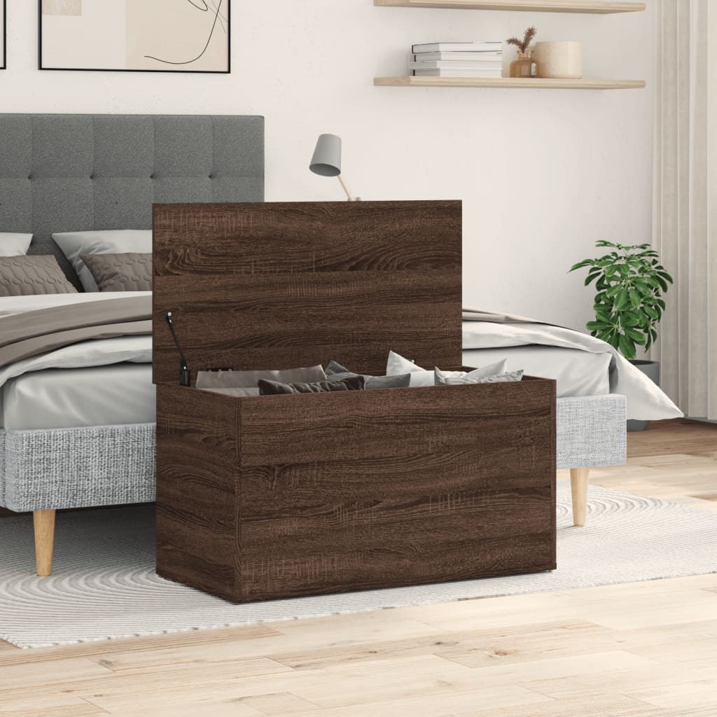 Oppbevaringskiste Brun Eik 84x42x46 cm
