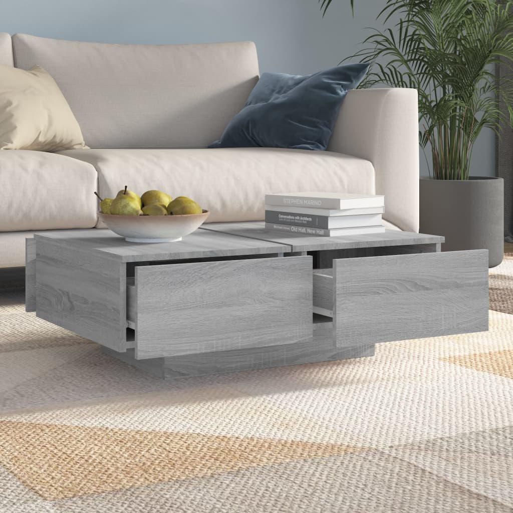 Salongbord Sofabord Sonoma Grå 90x60x31 cm