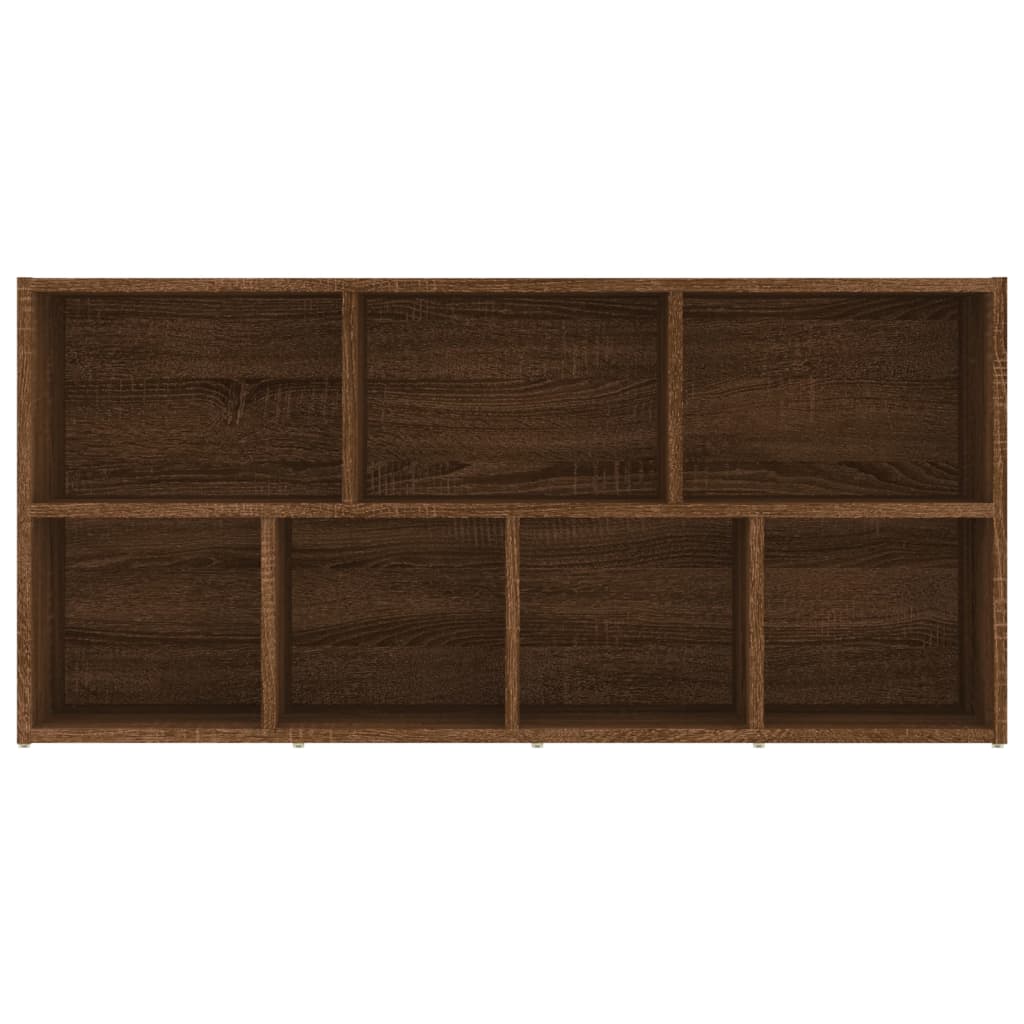 Bokhylle brun eik 50x25x106 cm