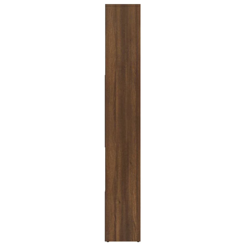 Bokhylle brun eik 67x24x161 cm konstruert tre