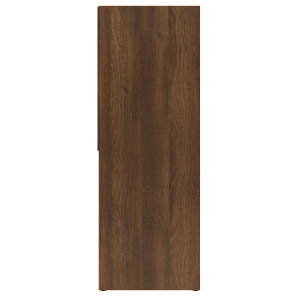 Bokhylle brun eik 67x24x161 cm konstruert tre