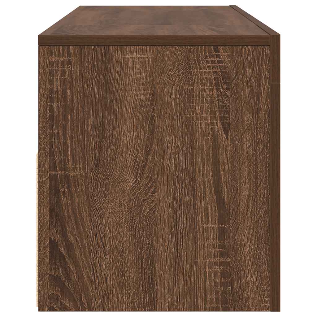 TV-Møbel Brun Eik TV-benk med LED-lys 120x35x40 cm