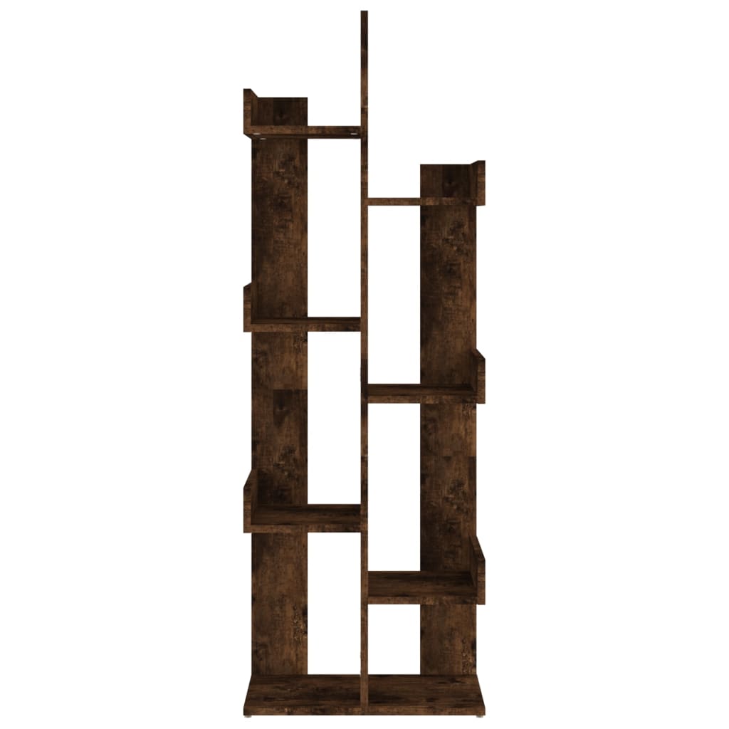 Bokhylle 48x25,5x140 cm røkt eik konstruert tre