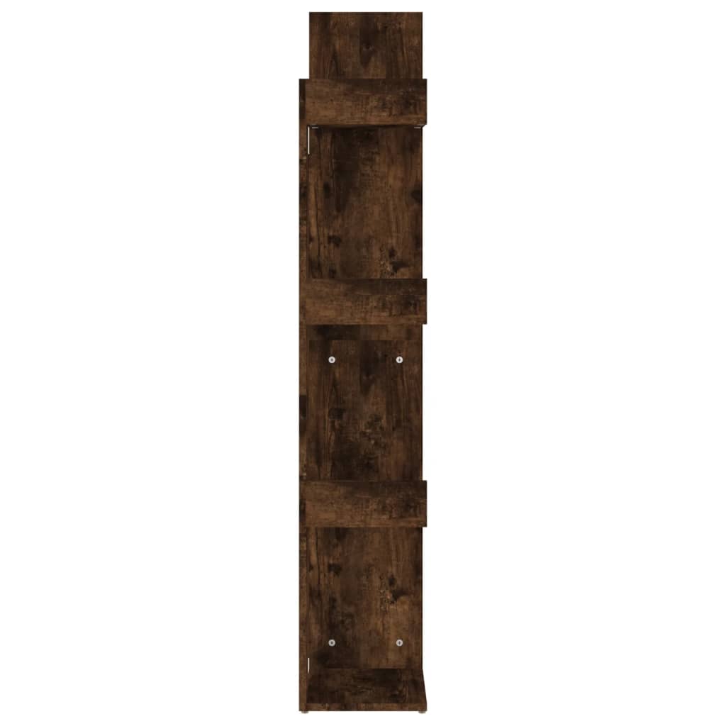 Bokhylle 48x25,5x140 cm røkt eik konstruert tre