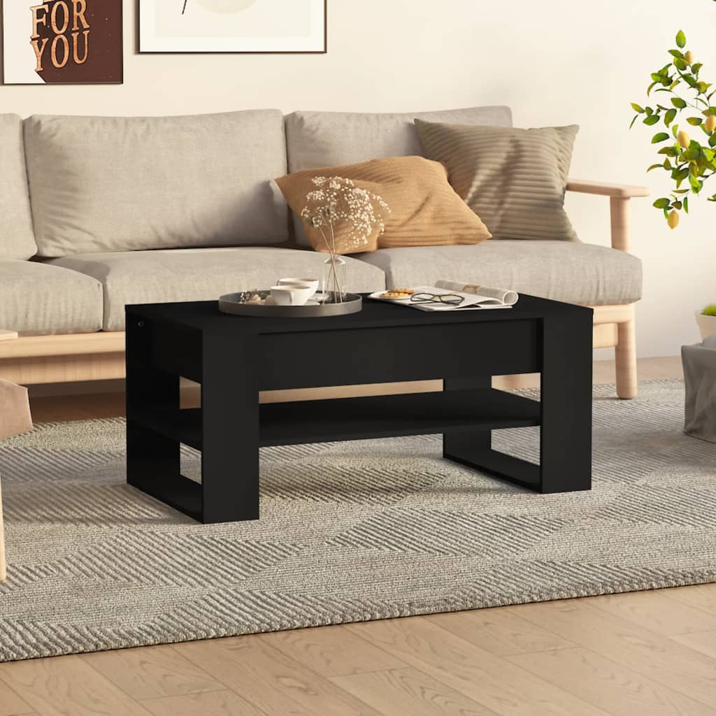 Salongbord Sofabord Svart 102x55x45 cm