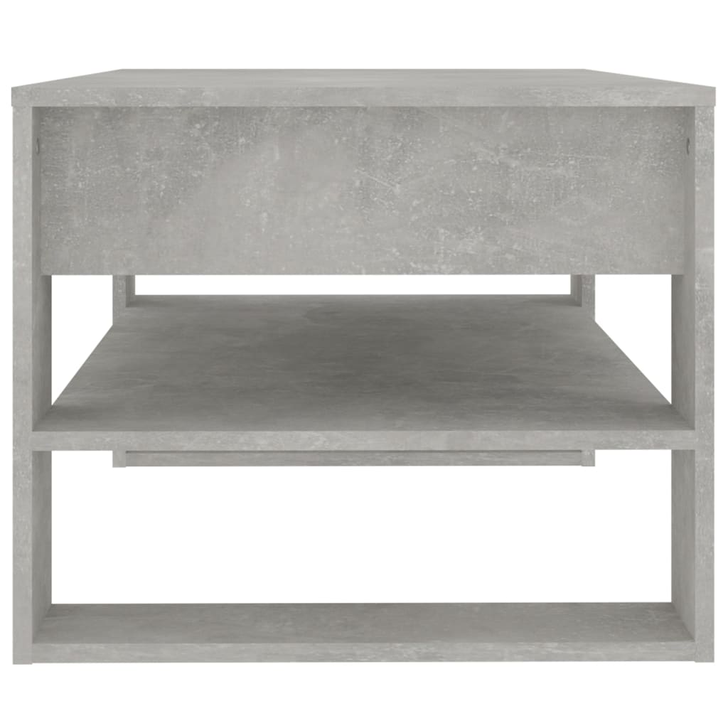 Salongbord Sofabord Betonggrå 102x55x45 cm