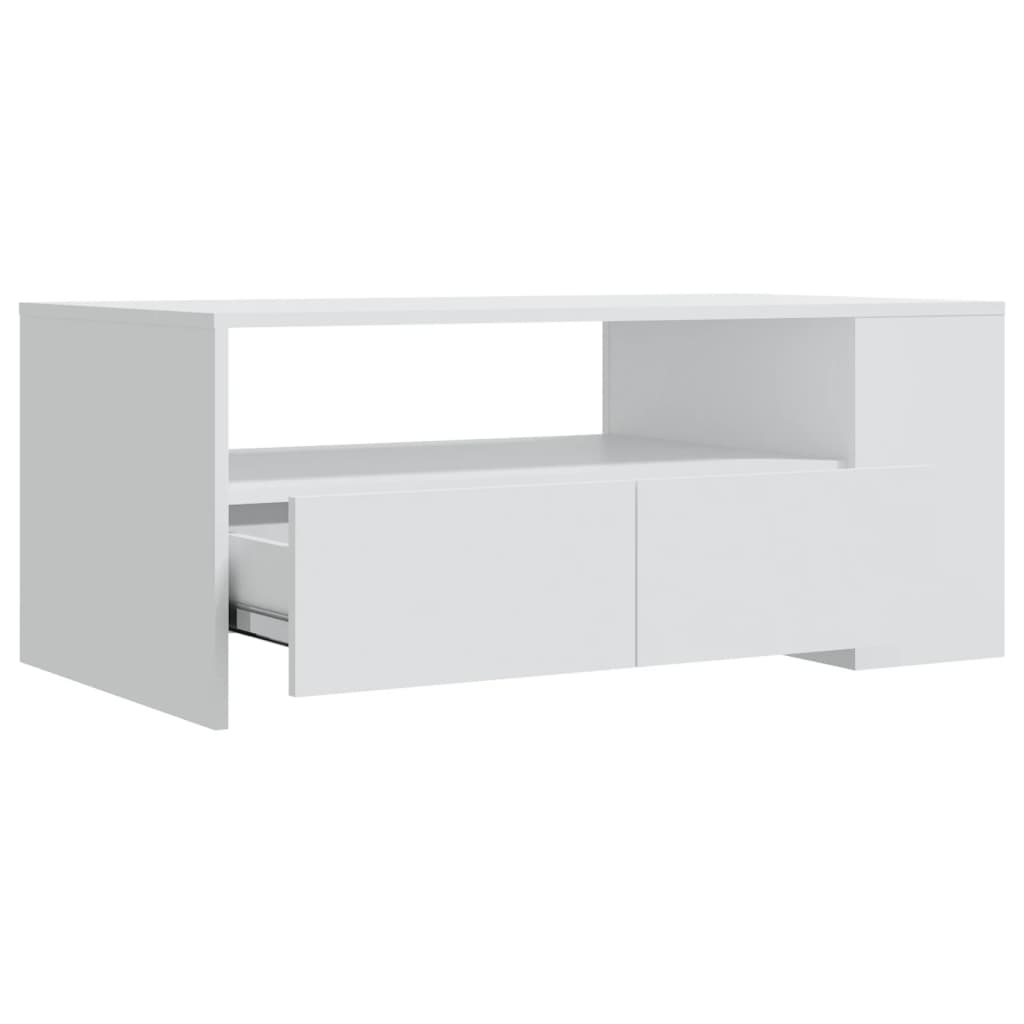Salongbord Sofabord Hvit 102x55x42 cm