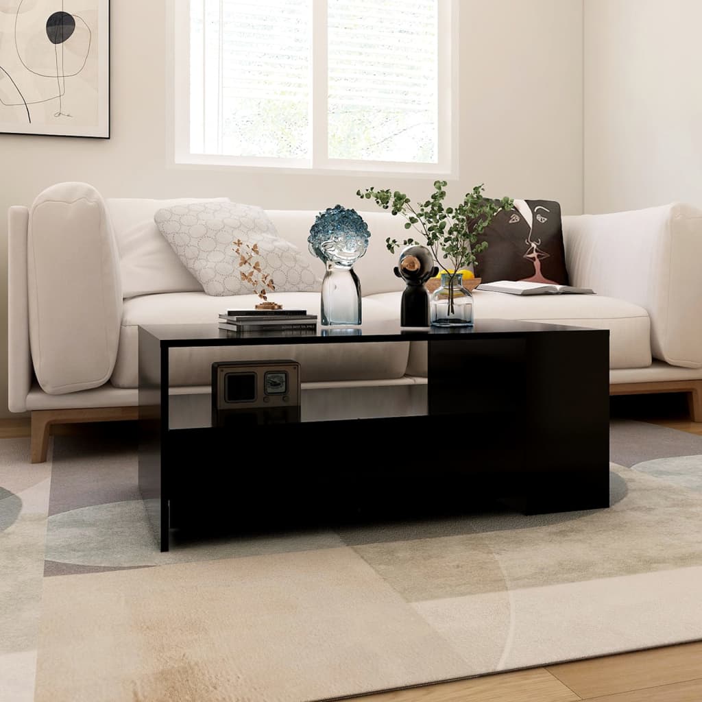 Salongbord Sofabord Svart 102x55x42 cm