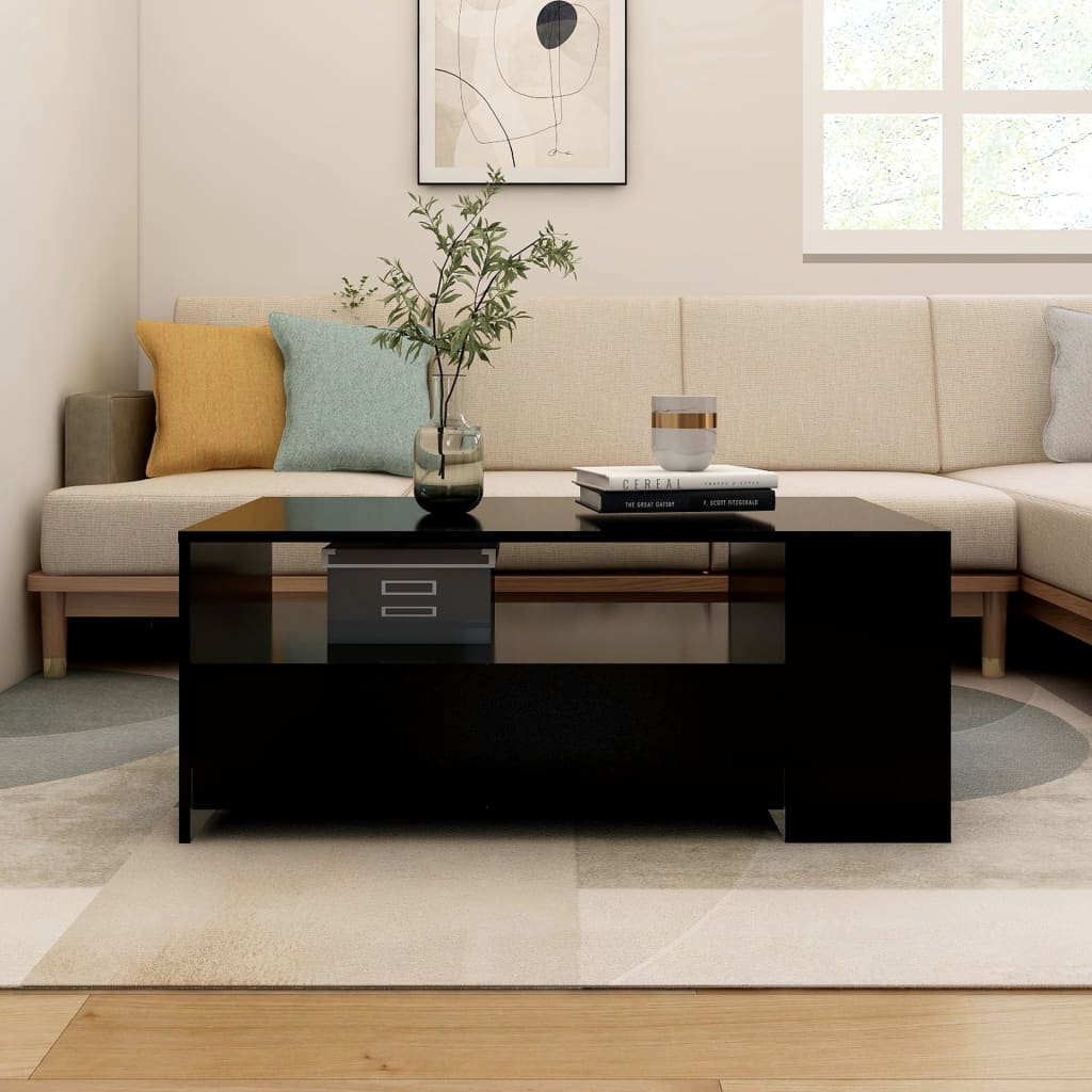 Salongbord Sofabord Svart 102x55x42 cm