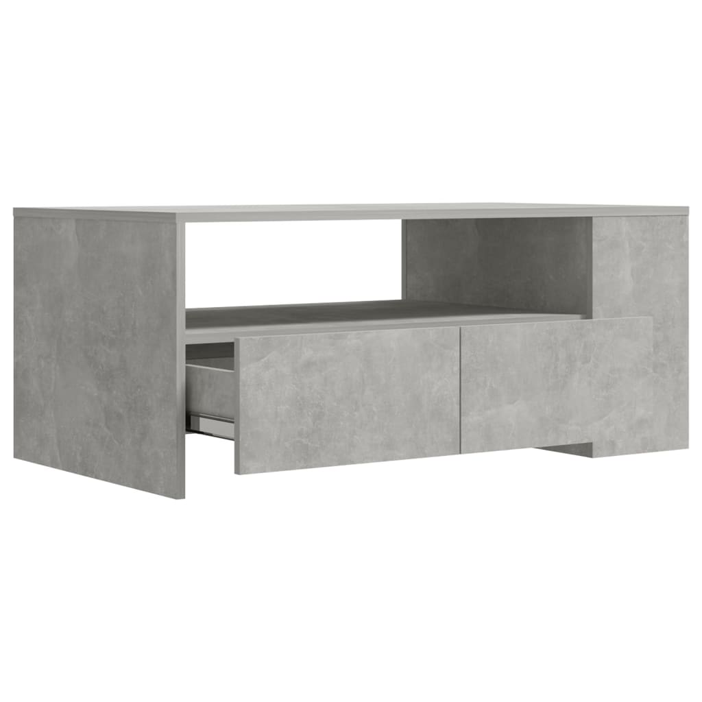 Salongbord Sofabord Betonggrå 102x55x42 cm