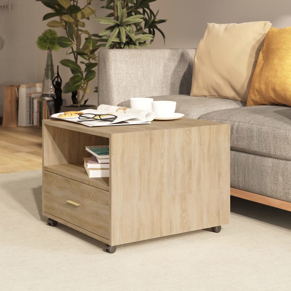 Salongbord Sofabord Sonoma Eik 55x55x40 cm