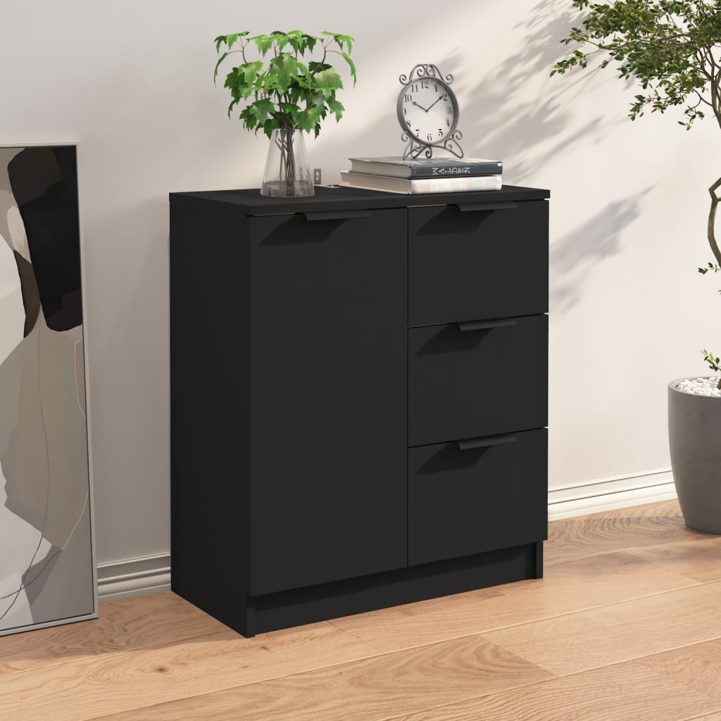 Sidebord Svart 60x30x70 cm