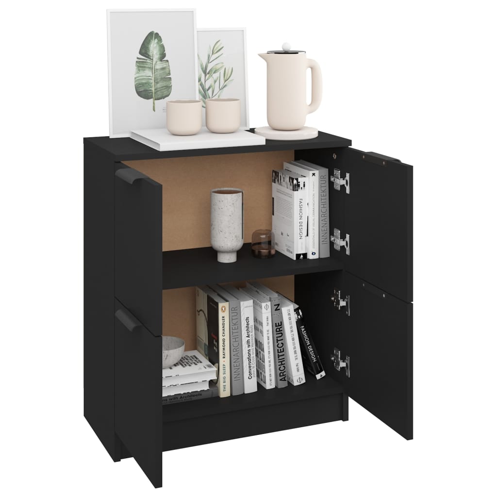 Sidebord Svart 60x30x70 cm