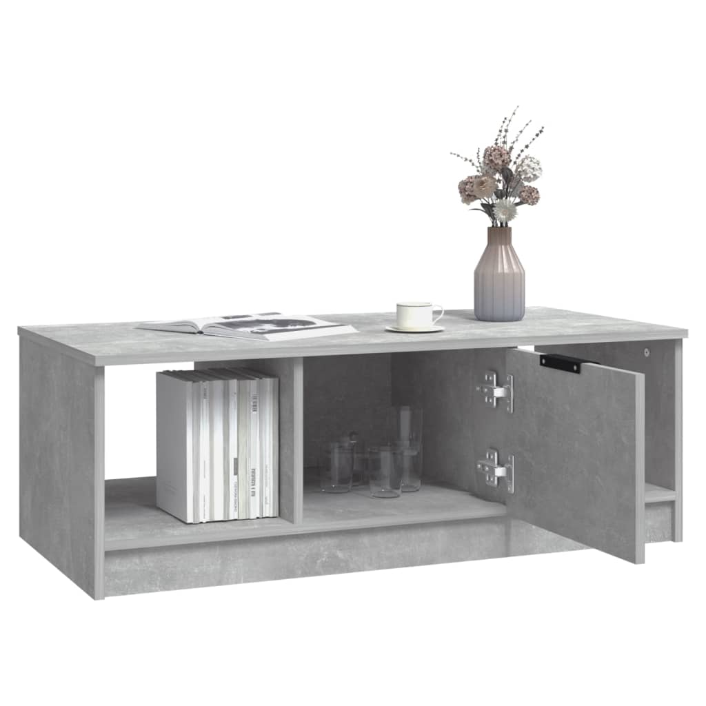 Salongbord Sofabord Betonggrå 102x50x36 cm