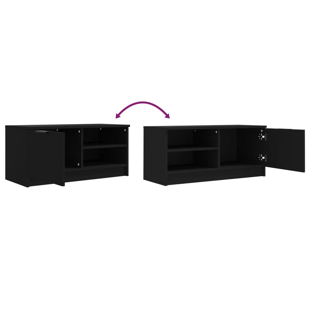 TV-Møbel Svart Tv-benk 80x35x36,5 cm