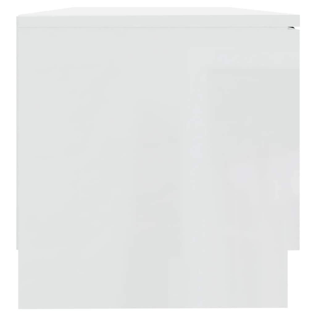 TV-Møbel Høyglans Hvit Tv-benk 80x35x36,5 cm