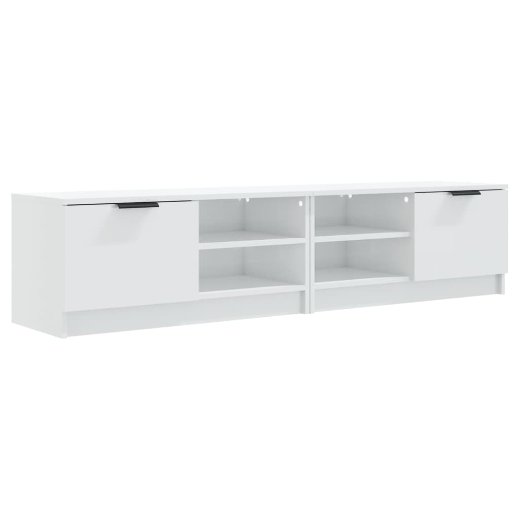 TV-Møbel Høyglans Hvit Tv-benker 2 stk 80x35x36,5 cm