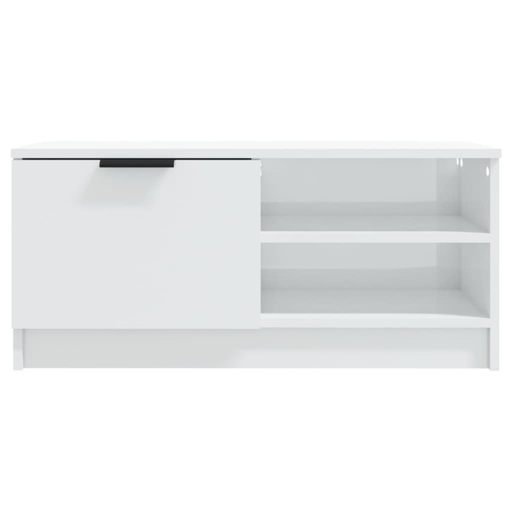 TV-Møbel Høyglans Hvit Tv-benker 2 stk 80x35x36,5 cm