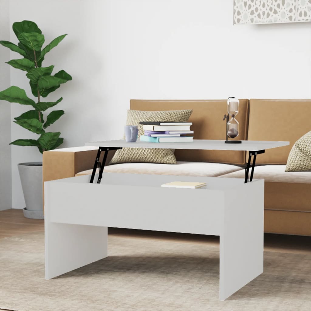 Salongbord Sofabord Hvit 80x50,5x41,5 cm