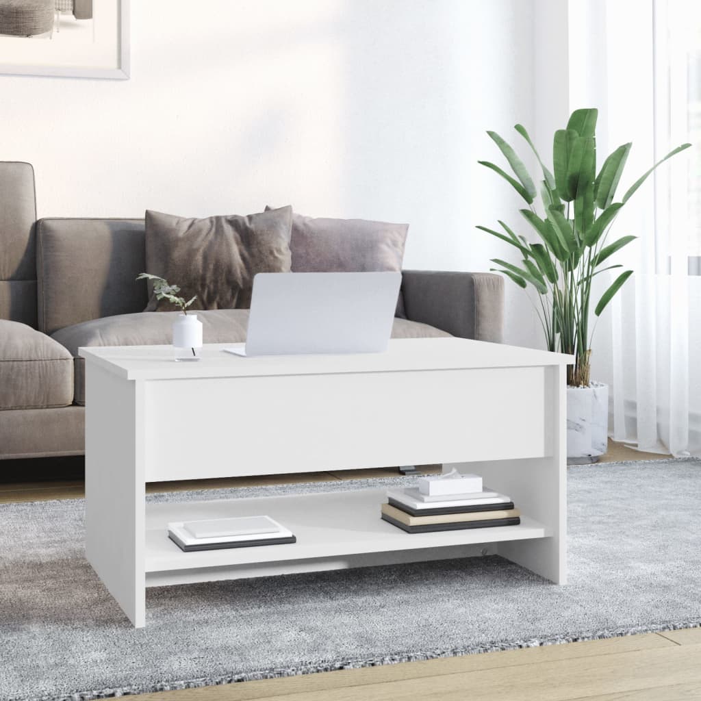 Salongbord Sofabord Hvit 80x50x40 cm