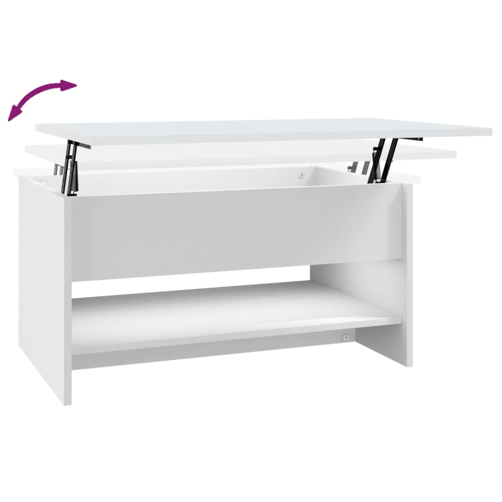 Salongbord Sofabord Hvit 80x50x40 cm