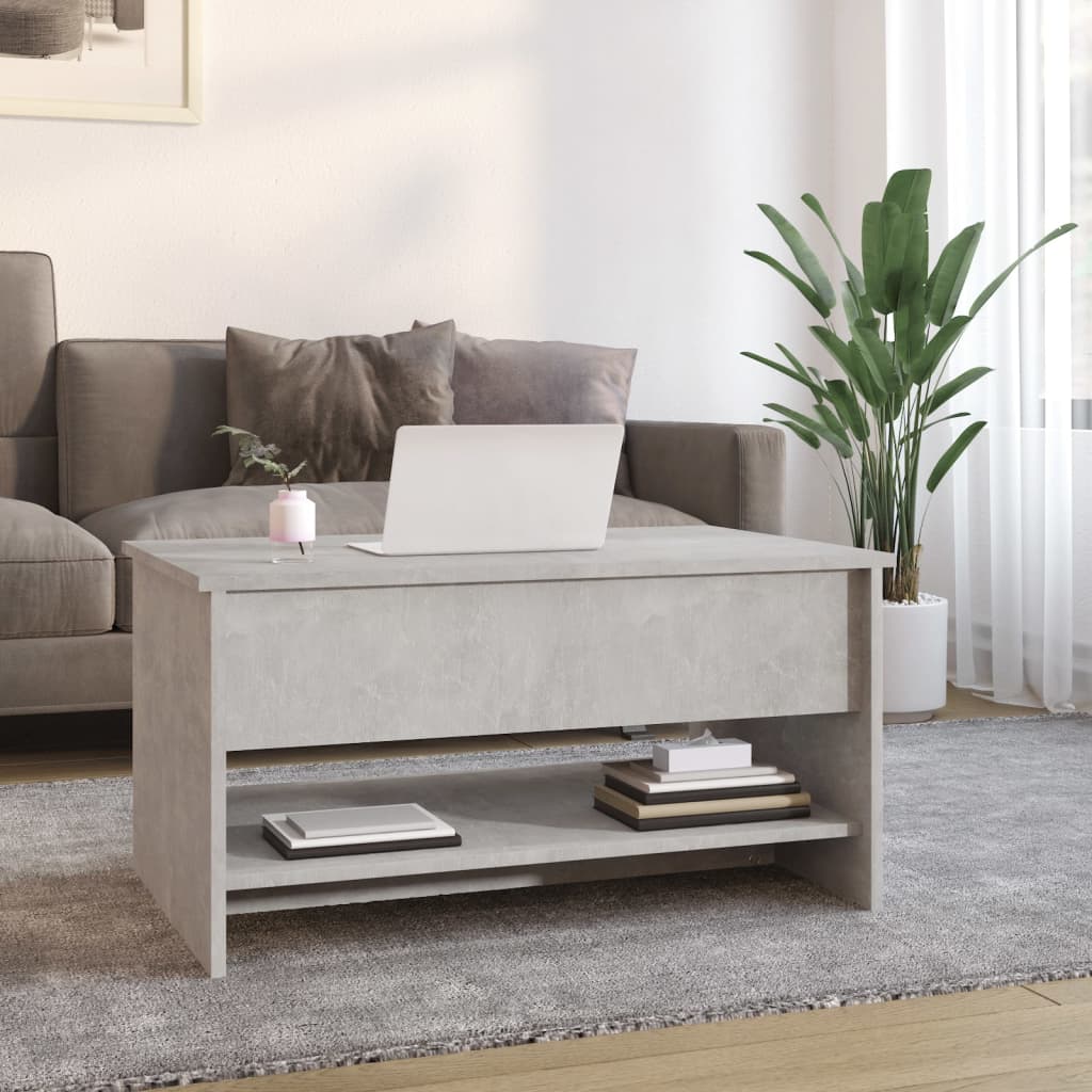 Salongbord Sofabord Betonggrå 80x50x40 cm