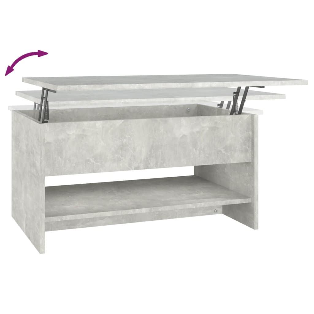 Salongbord Sofabord Betonggrå 80x50x40 cm