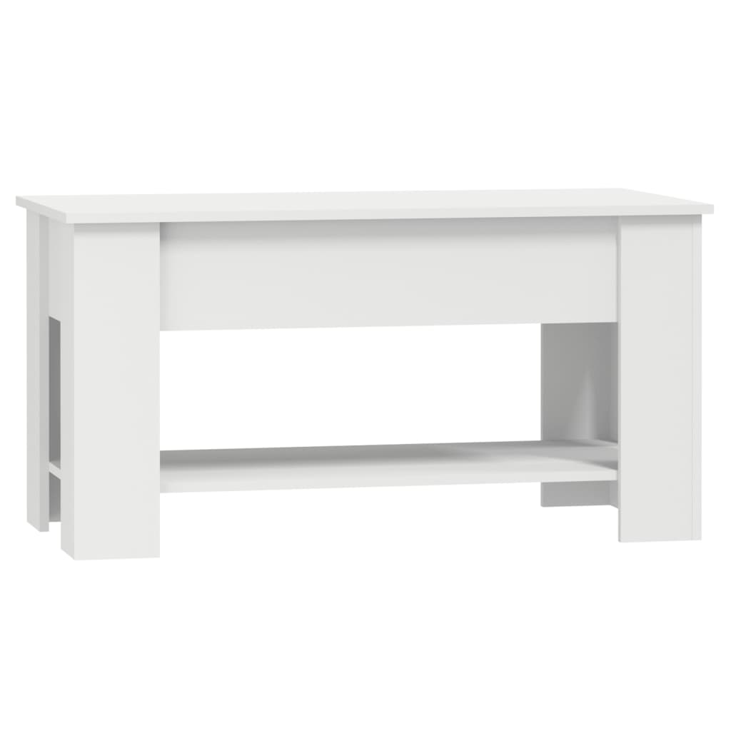 Salongbord Sofabord Hvitt 101x49x52 cm