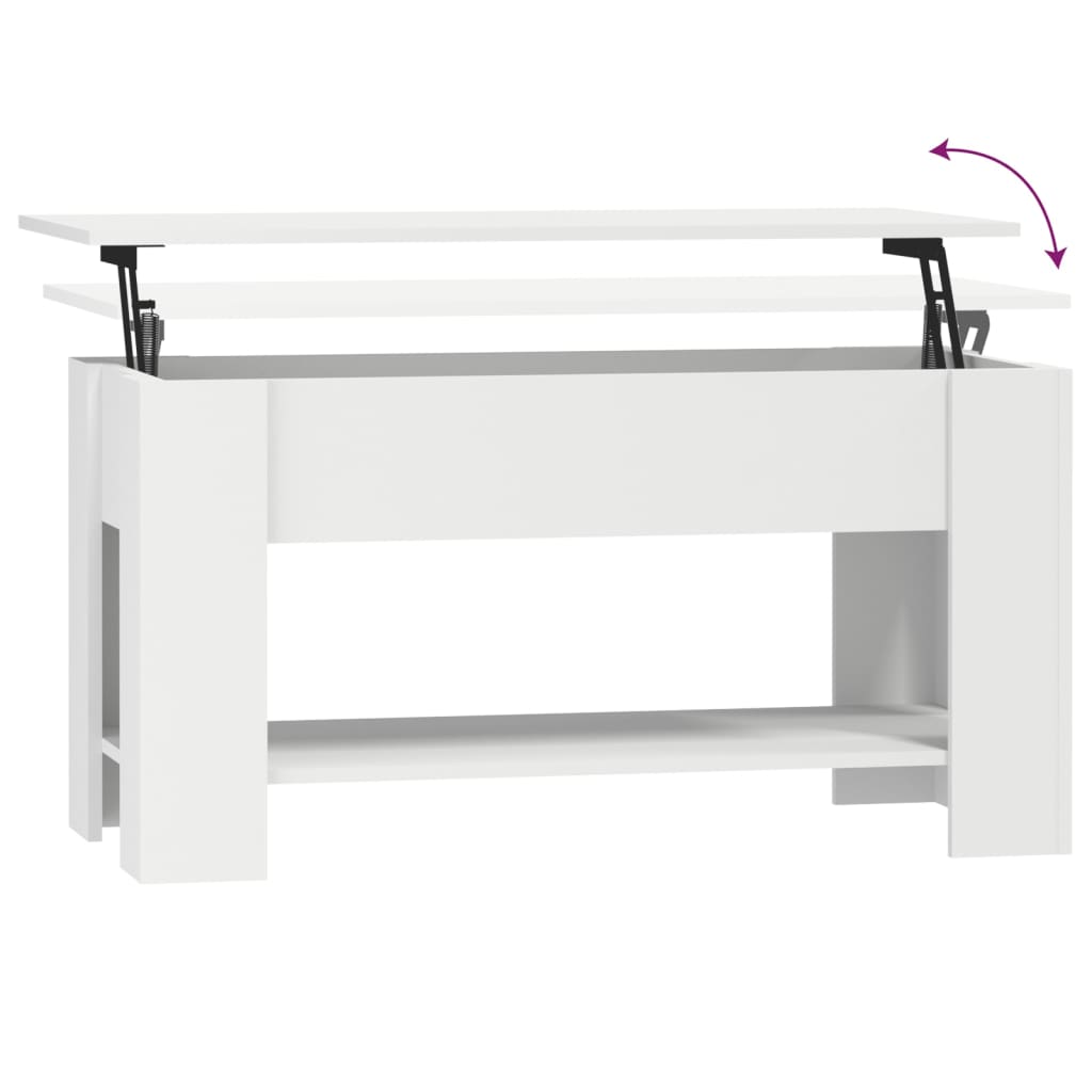 Salongbord Sofabord Hvitt 101x49x52 cm