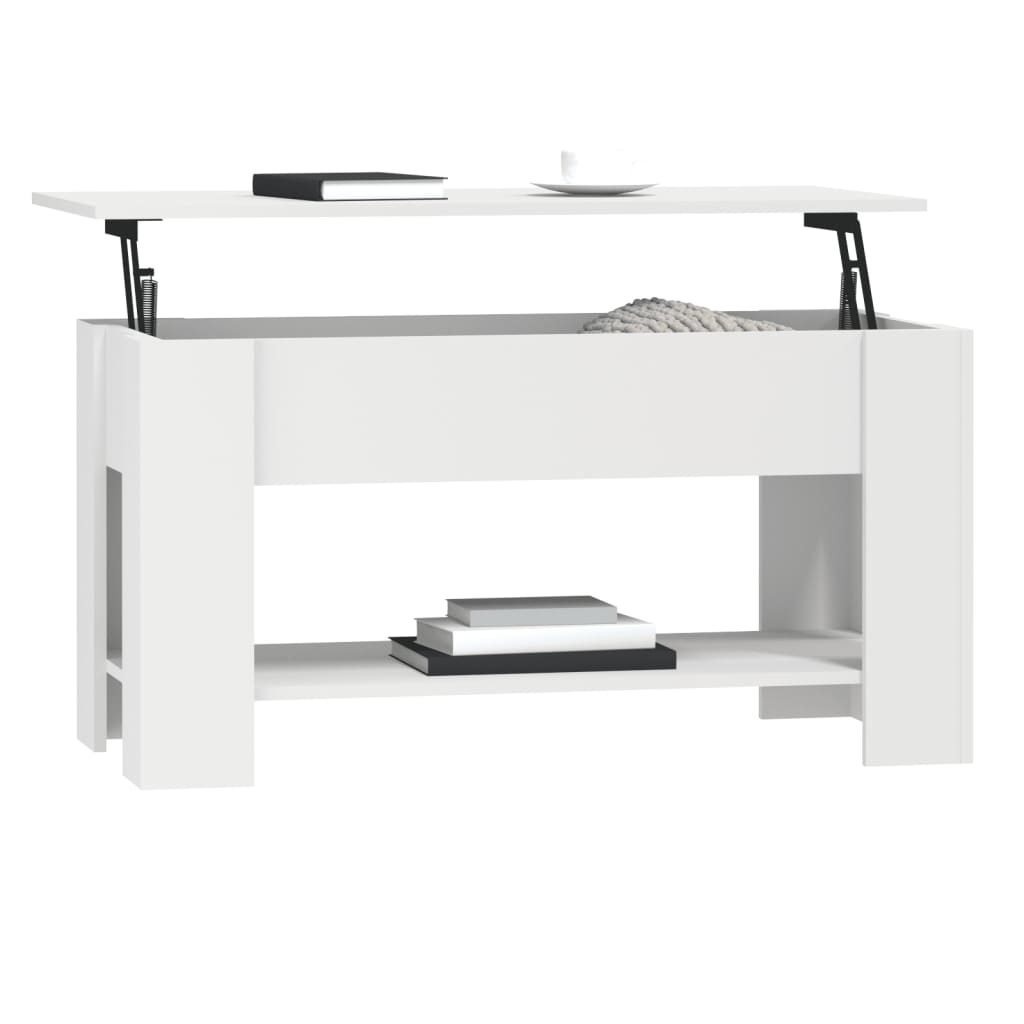 Salongbord Sofabord Hvitt 101x49x52 cm
