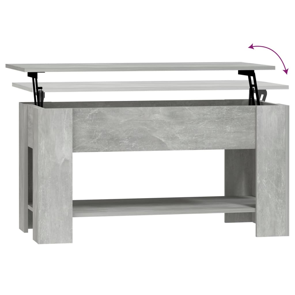 Salongbord Sofabord Betonggrå 101x49x52 cm