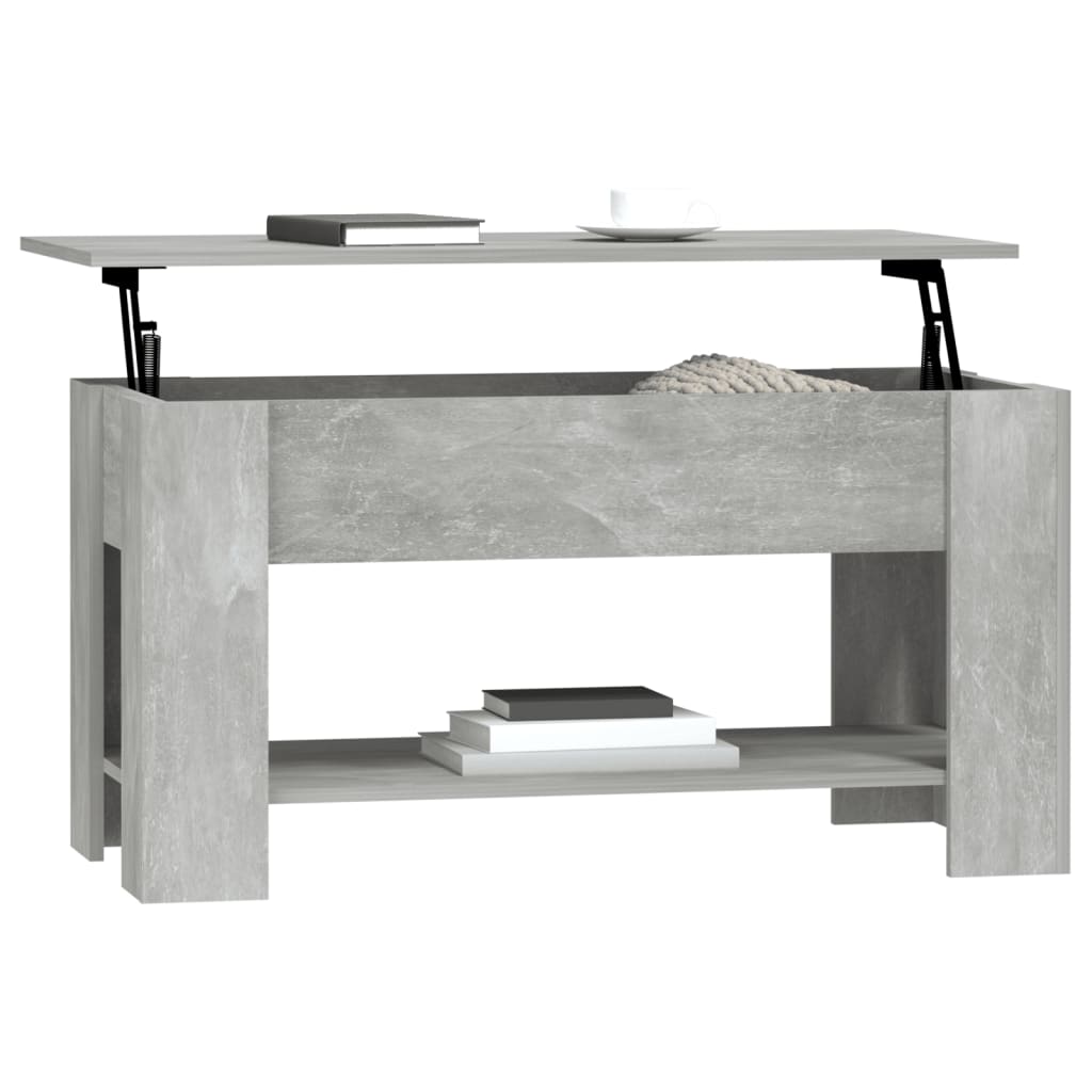 Salongbord Sofabord Betonggrå 101x49x52 cm