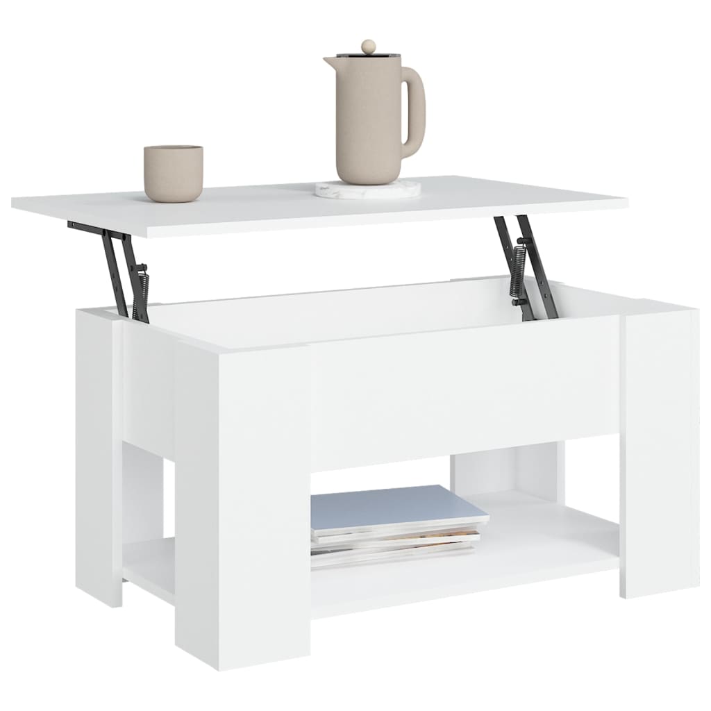 Salongbord Sofabord Hvit 79x49x41 cm