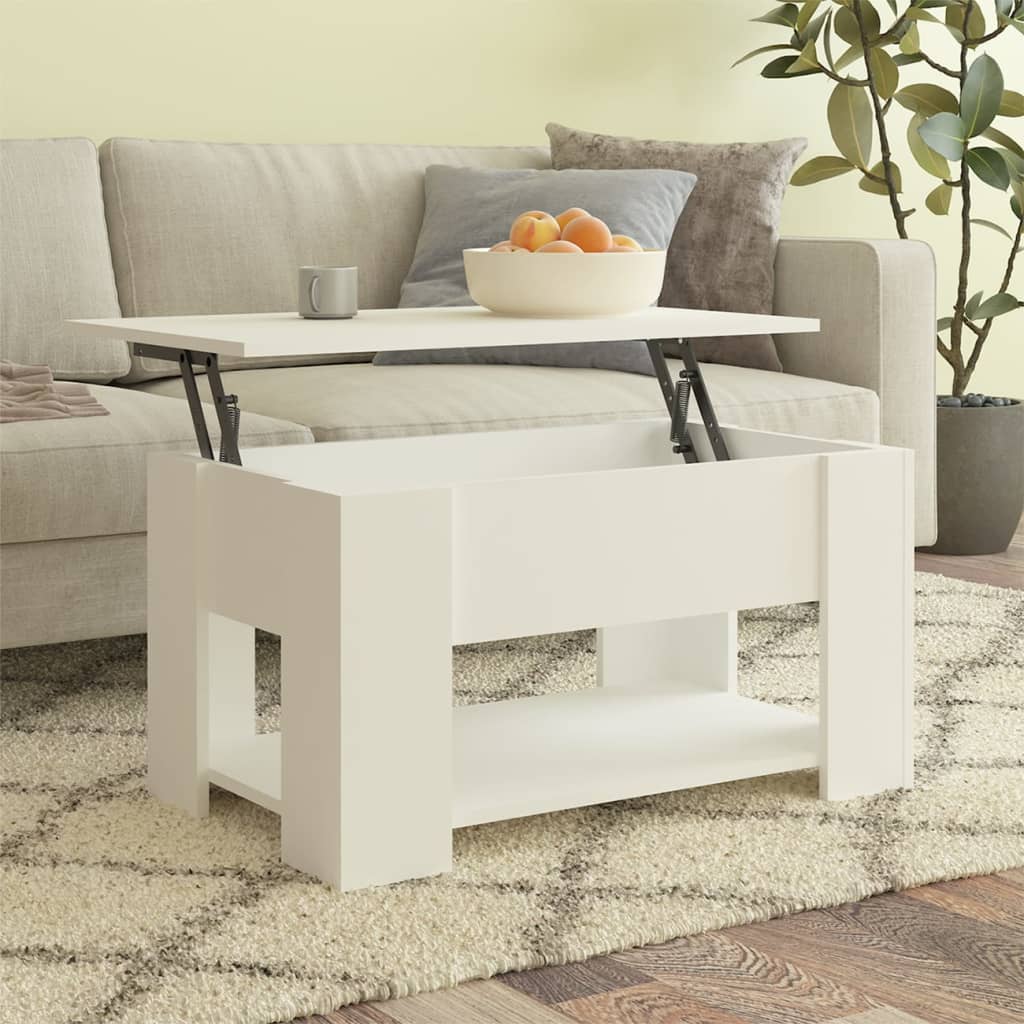 Salongbord Sofabord Hvit 79x49x41 cm