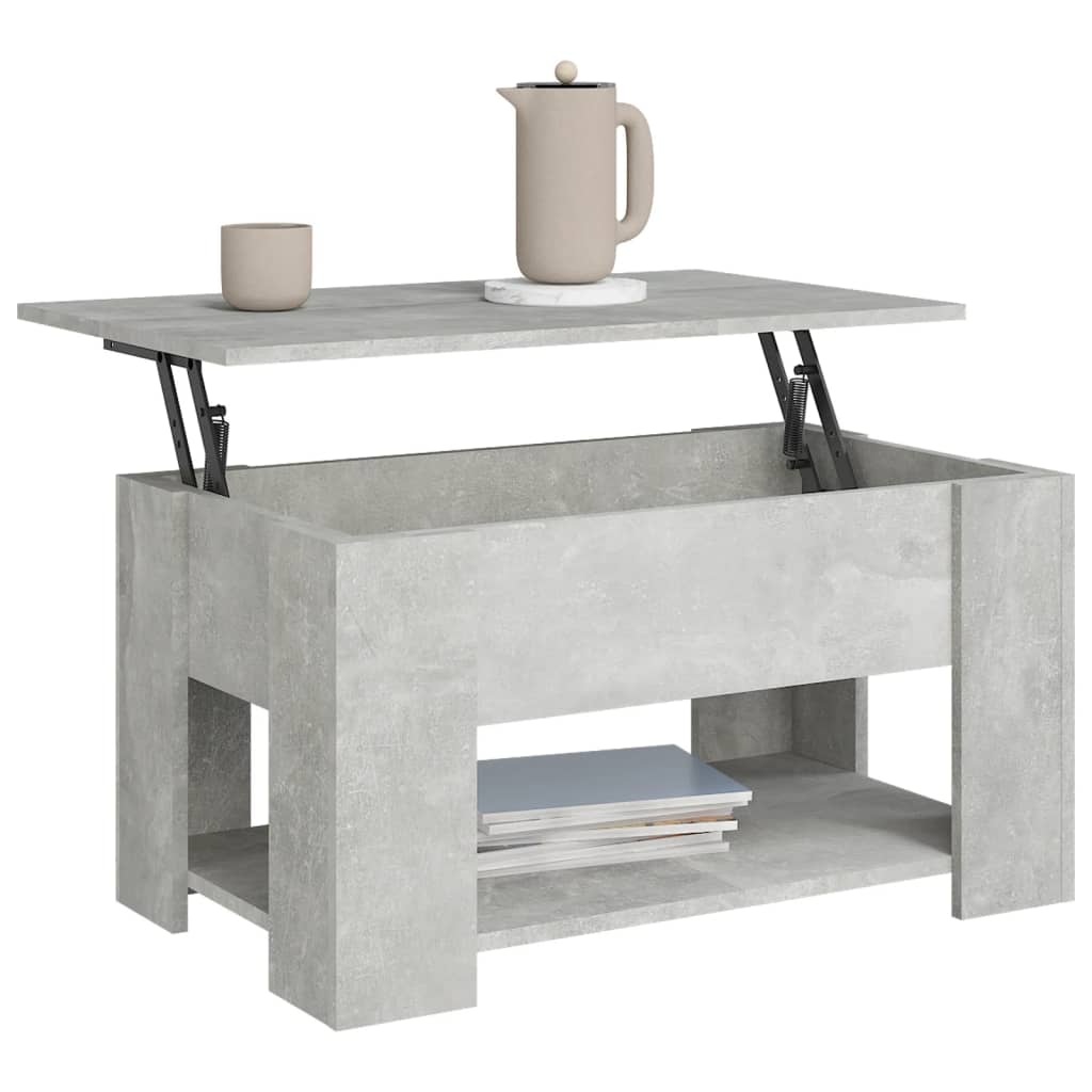 Salongbord Sofabord Betonggrå 79x49x41 cm