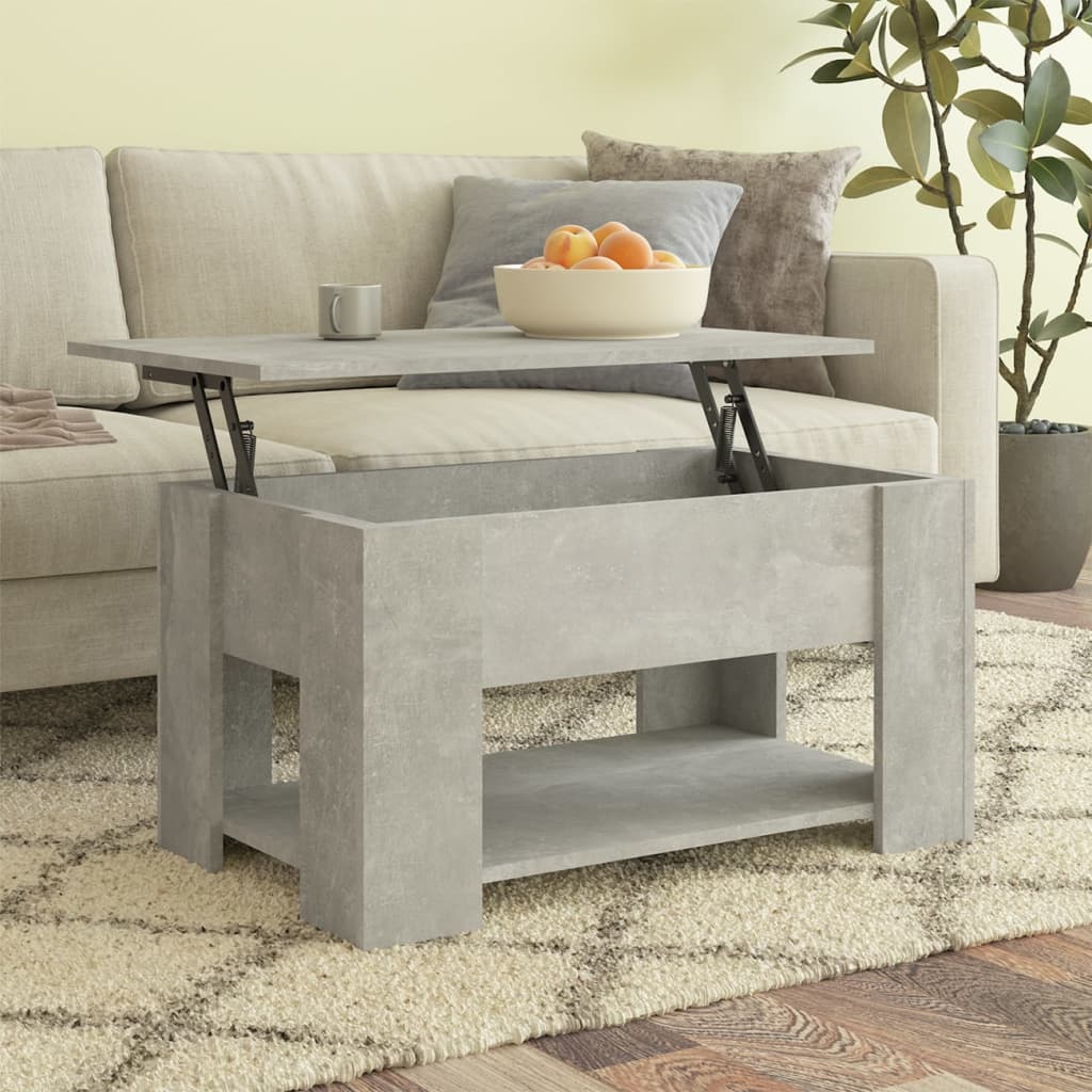 Salongbord Sofabord Betonggrå 79x49x41 cm
