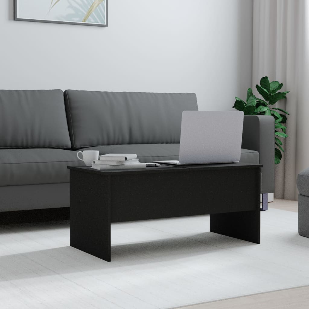 Salongbord Sofabord Svart 102x50,5x46,5 cm
