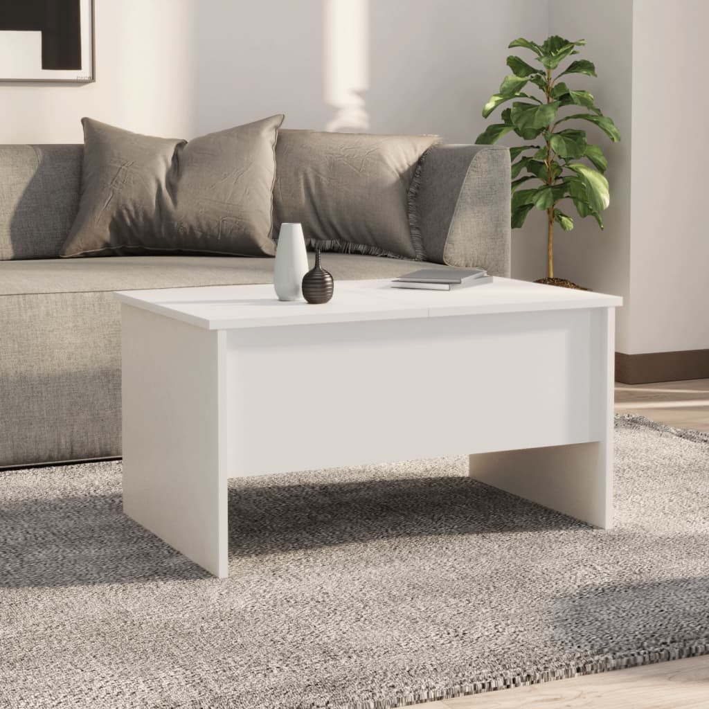 Salongbord Sofabord Hvit 80x50x42,5 cm
