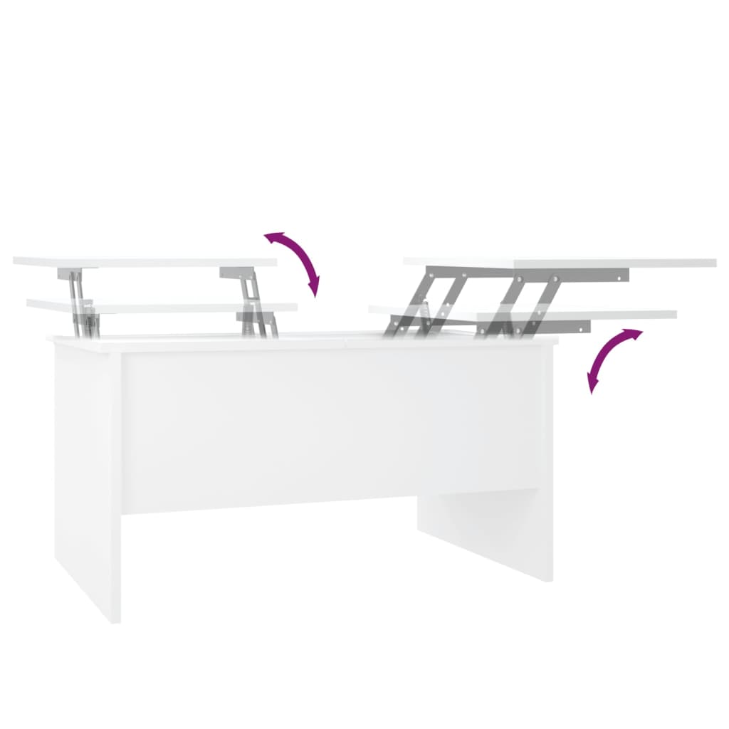 Salongbord Sofabord Hvit 80x50x42,5 cm