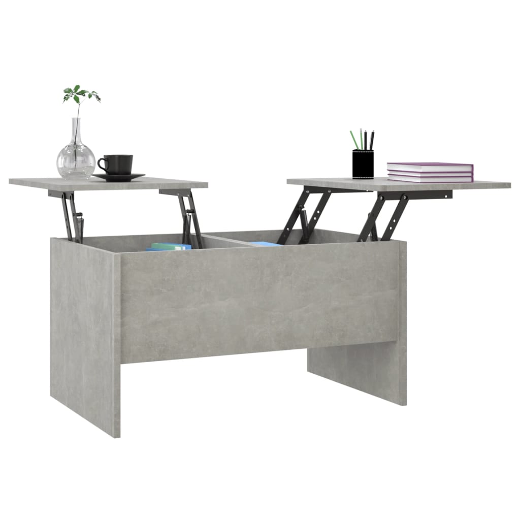 Salongbord Sofabord Betonggrå 80x50x42,5 cm