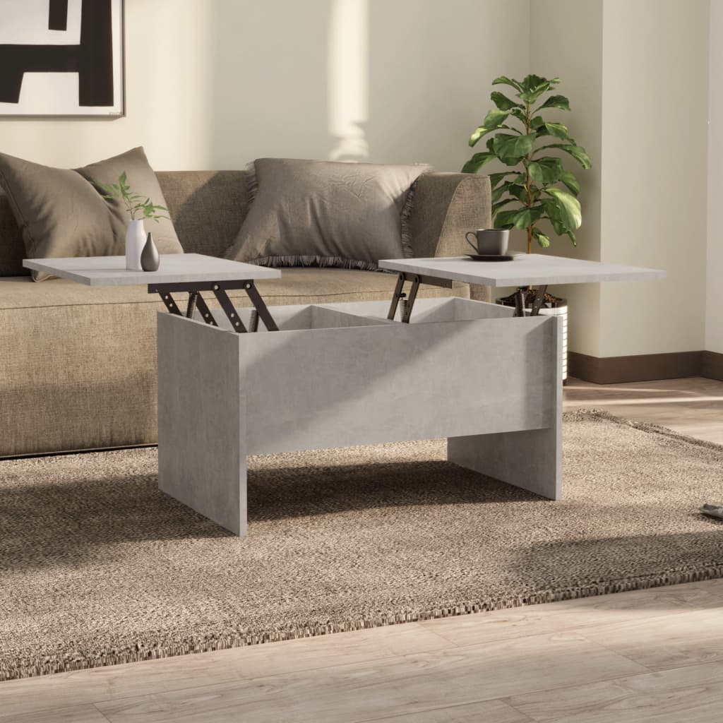 Salongbord Sofabord Betonggrå 80x50x42,5 cm