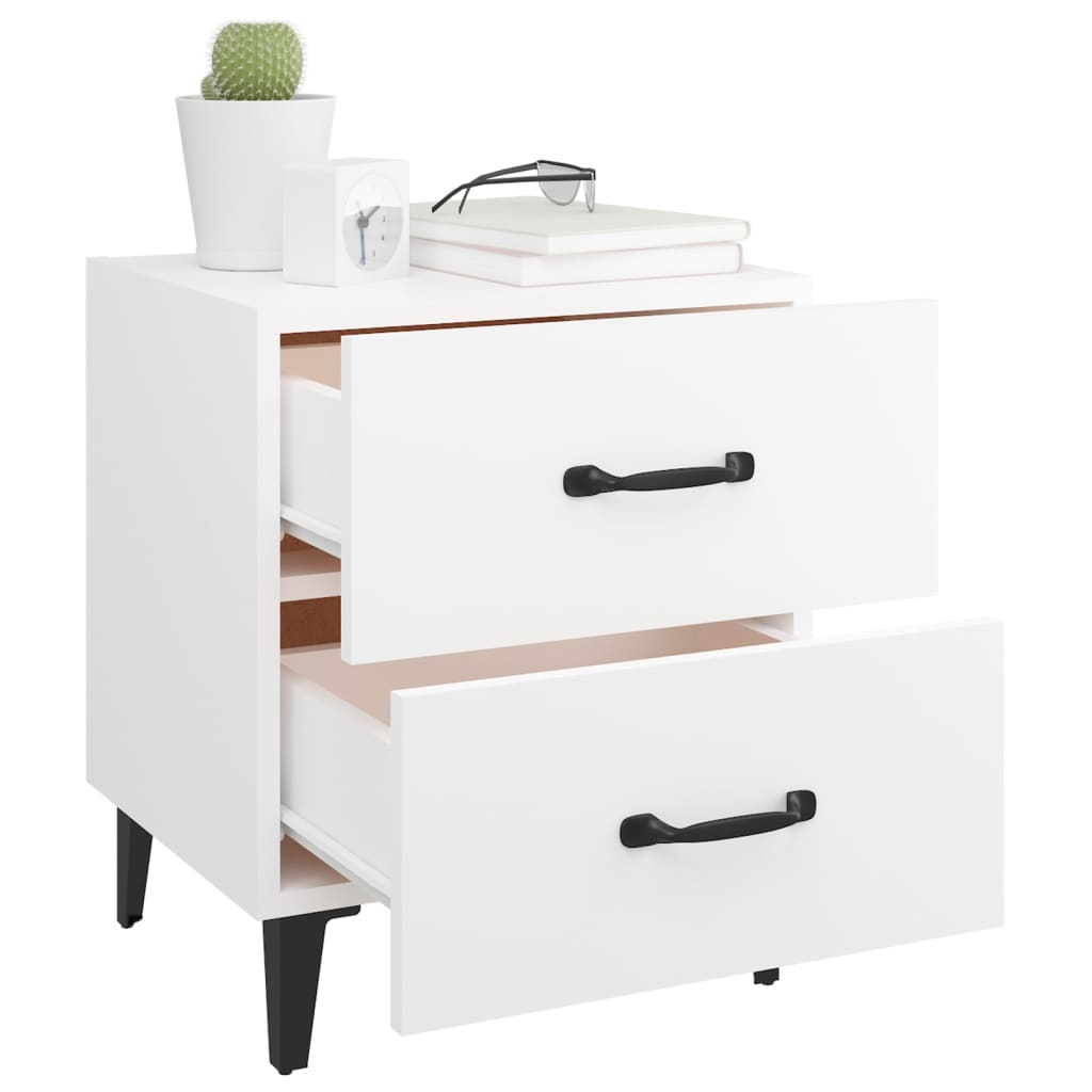 Nattbord Sengbord Hvit 40x35x47,5 cm