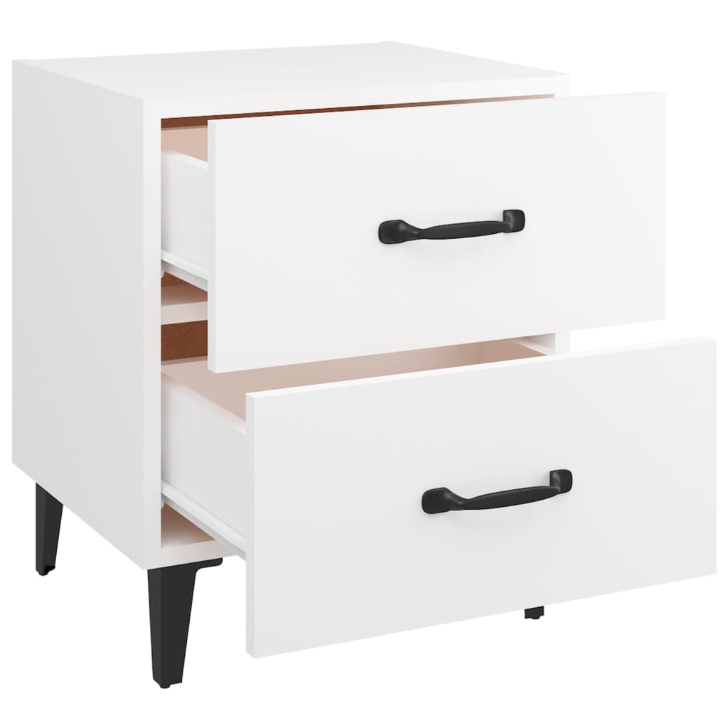 Nattbord Sengbord Hvit 40x35x47,5 cm