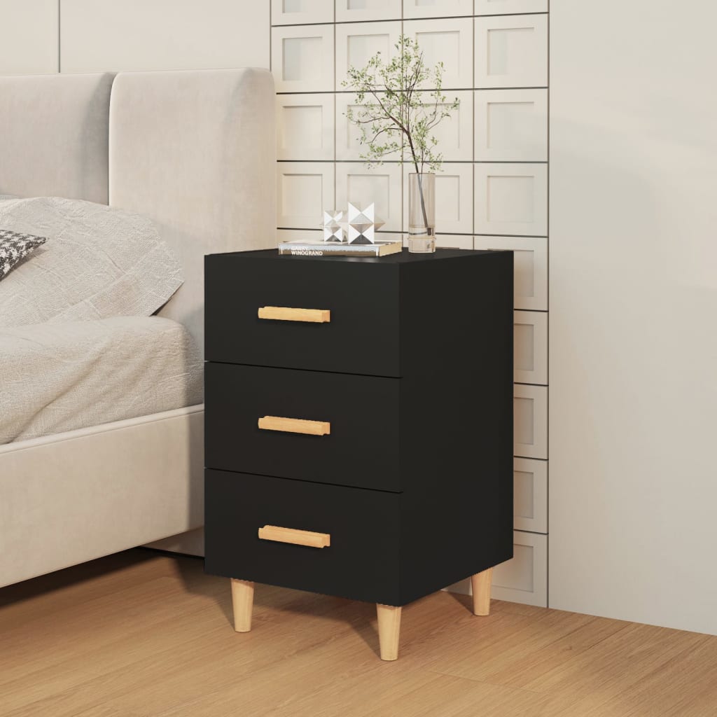 Nattbord Sengbord Svart 40x40x66 cm