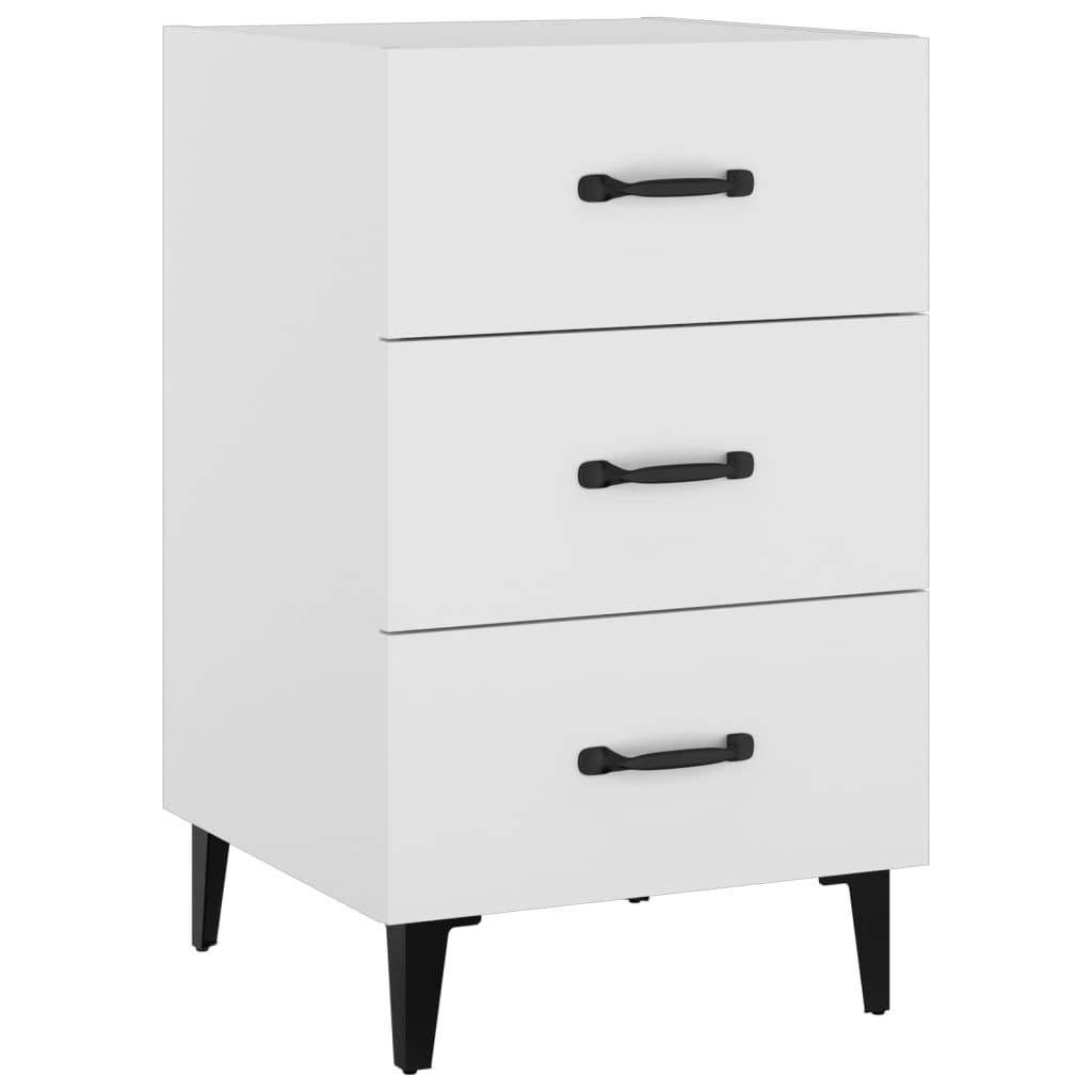 Nattbord Sengbord Hvit 40x40x66 cm