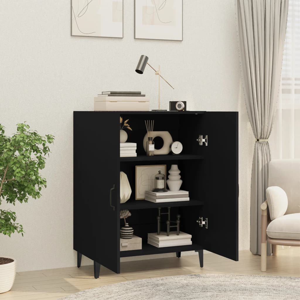 Skjenk Svart 70x34x90 cm