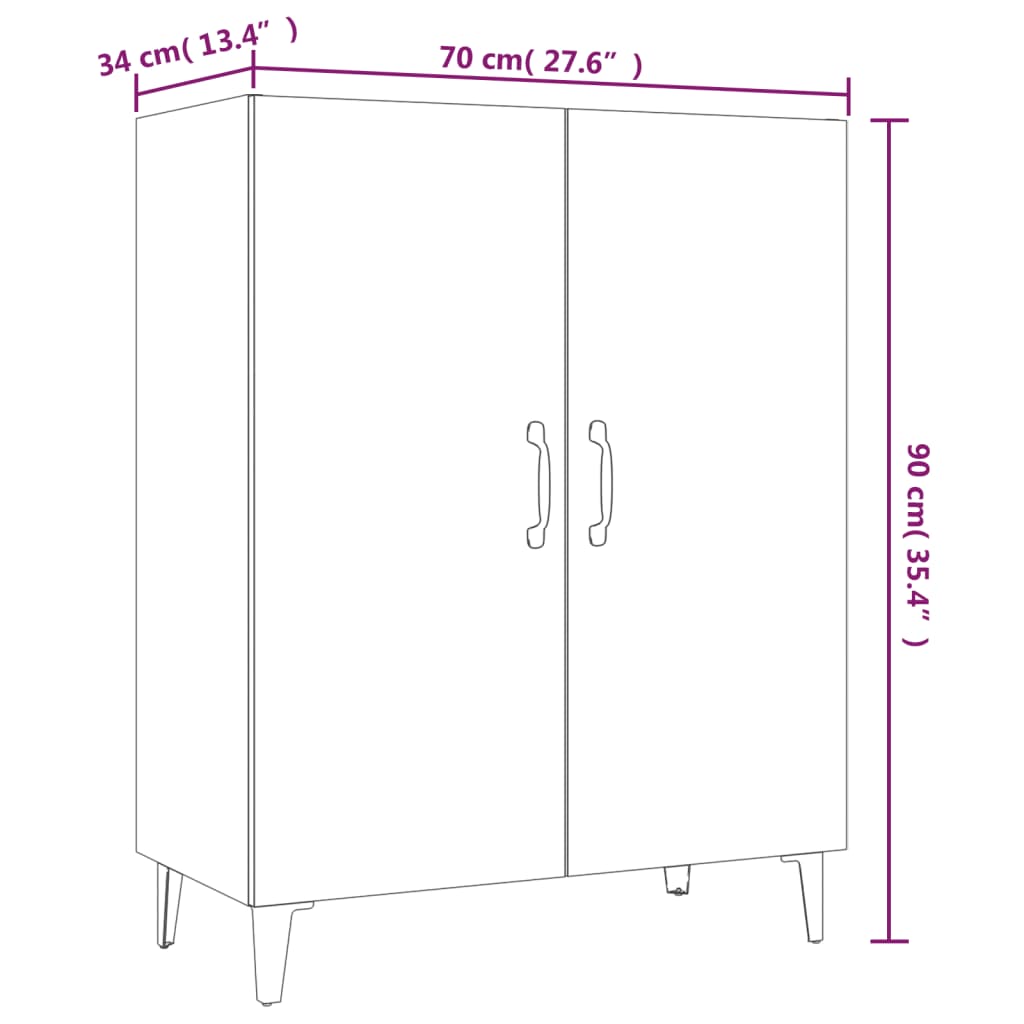 Skjenk Sonoma Eik 70x34x90 cm