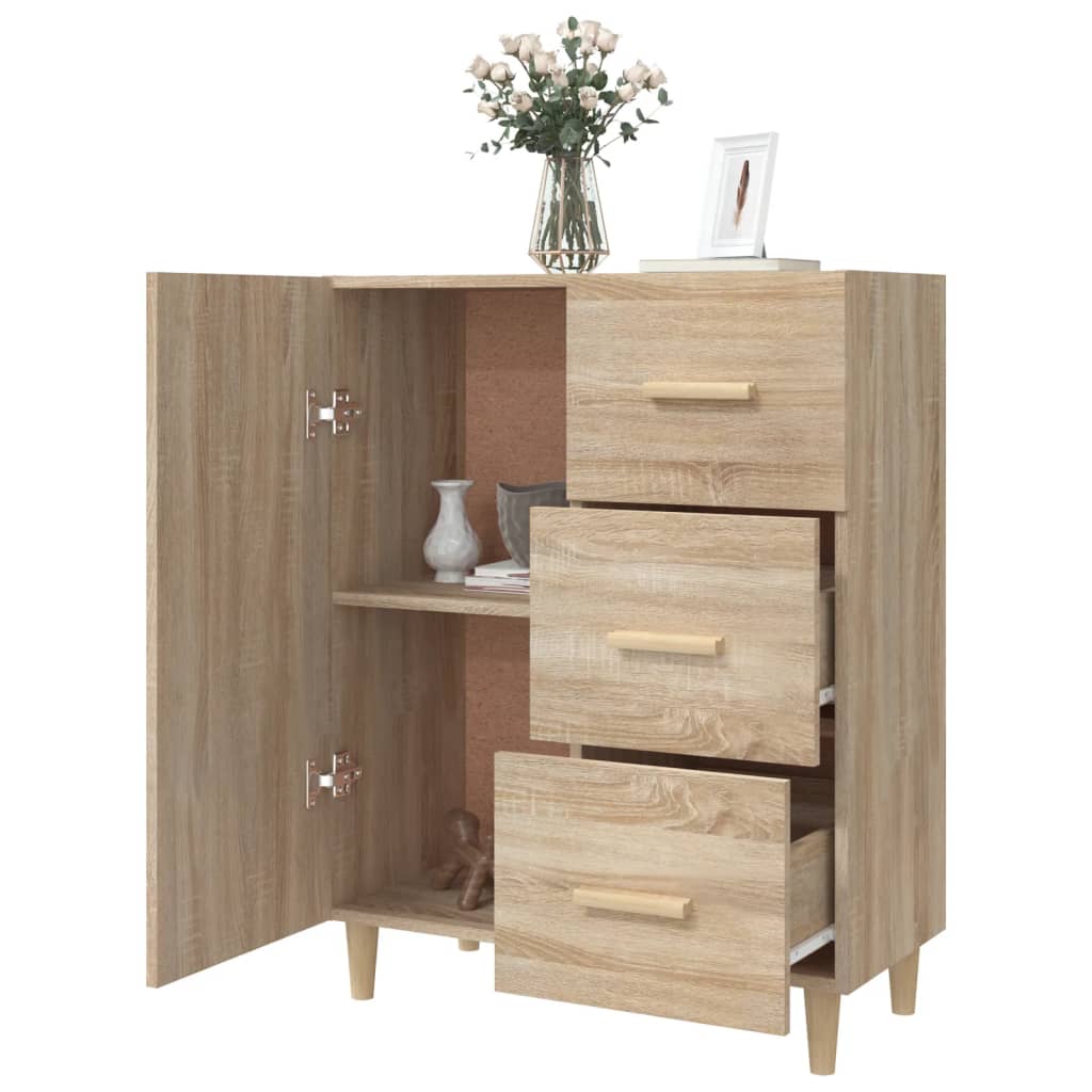 Skjenk sonoma eik 69,5x34x90 cm konstruert tre