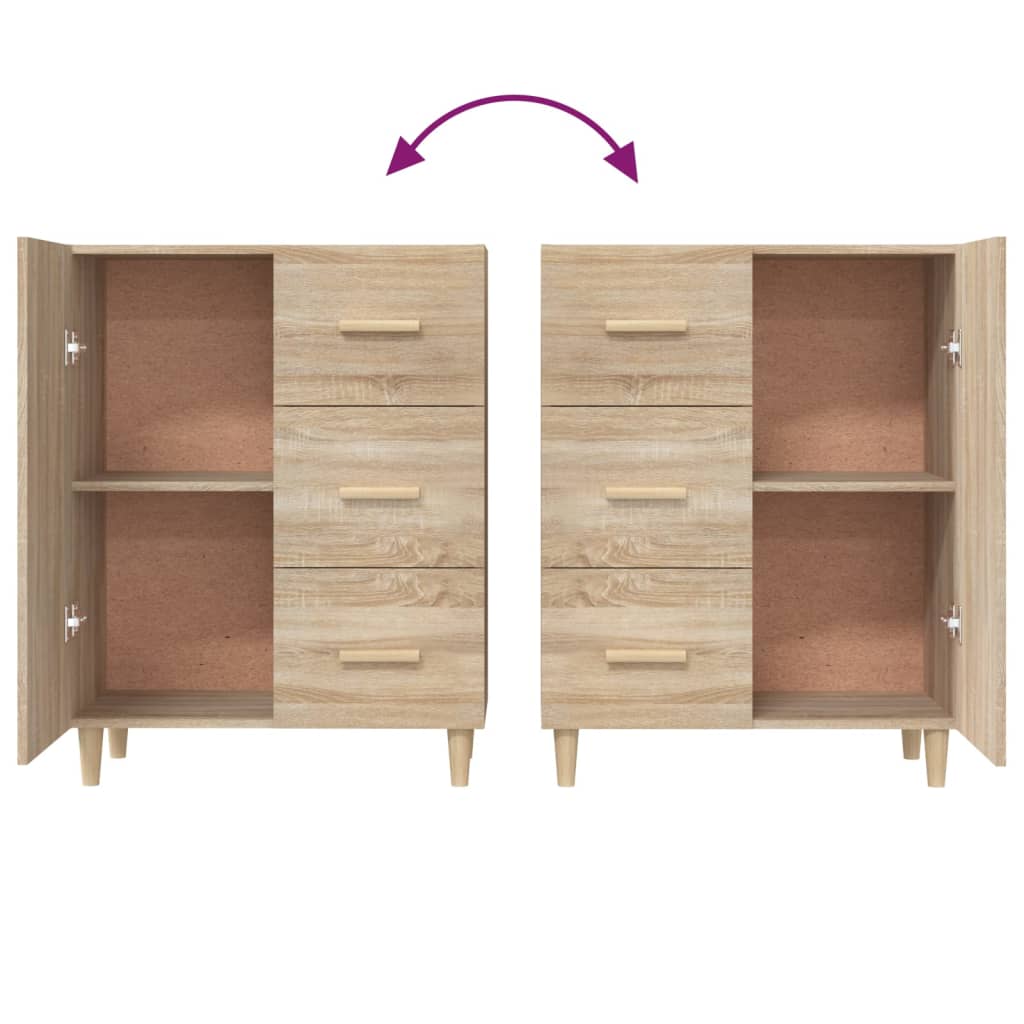 Skjenk sonoma eik 69,5x34x90 cm konstruert tre